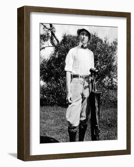 Young Franklin Roosevelt at on a Golf Course at Age 17, ca 1899-null-Framed Photo