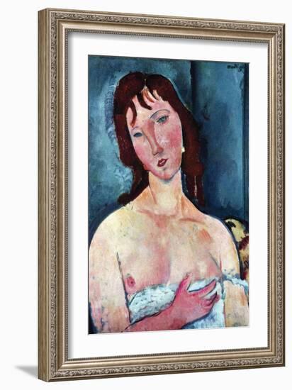 Young Frau-Amedeo Modigliani-Framed Art Print