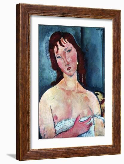 Young Frau-Amedeo Modigliani-Framed Art Print