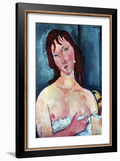 Young Frau-Amedeo Modigliani-Framed Art Print