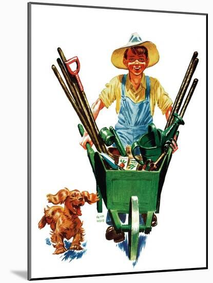 Young Gardener - Child Life-Keith Ward-Mounted Giclee Print