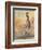 Young Giraffe Running-David Stribbling-Framed Art Print