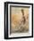 Young Giraffe Running-David Stribbling-Framed Art Print