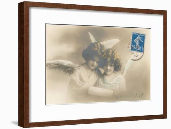 Young Girl Angels Reading-null-Framed Art Print