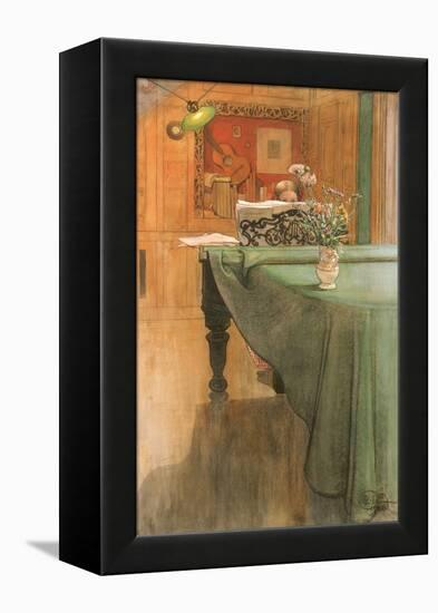 Young Girl at a Grand Piano-Carl Larsson-Framed Premier Image Canvas