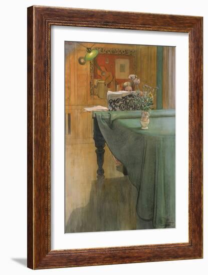 Young Girl at the Piano, 1908-Carl Larsson-Framed Giclee Print