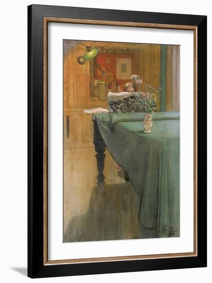 Young Girl at the Piano, 1908-Carl Larsson-Framed Giclee Print