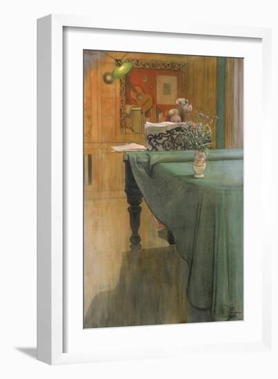 Young Girl at the Piano, 1908-Carl Larsson-Framed Giclee Print