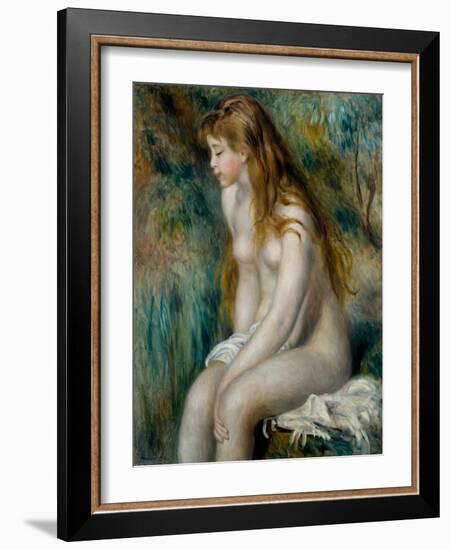 Young Girl Bathing, 1892-Pierre-Auguste Renoir-Framed Giclee Print