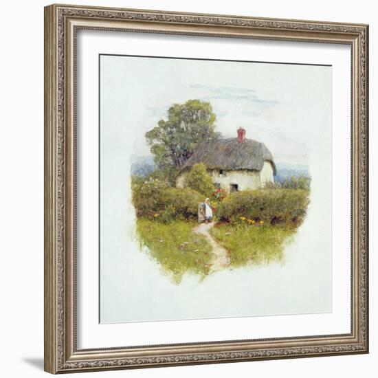 Young Girl by the Cottage Gate-Helen Allingham-Framed Giclee Print