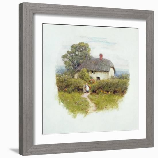 Young Girl by the Cottage Gate-Helen Allingham-Framed Giclee Print