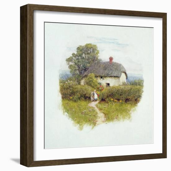 Young Girl by the Cottage Gate-Helen Allingham-Framed Giclee Print