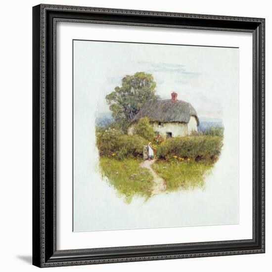 Young Girl by the Cottage Gate-Helen Allingham-Framed Giclee Print