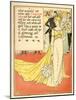 Young Girl Costumed In A Gorgeous Gown-Walter Crane-Mounted Art Print