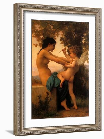 Young Girl Defending Herself Against Eros, 1880-null-Framed Giclee Print