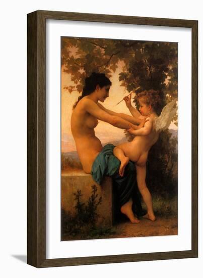 Young Girl Defending Herself Against Eros, 1880-null-Framed Giclee Print