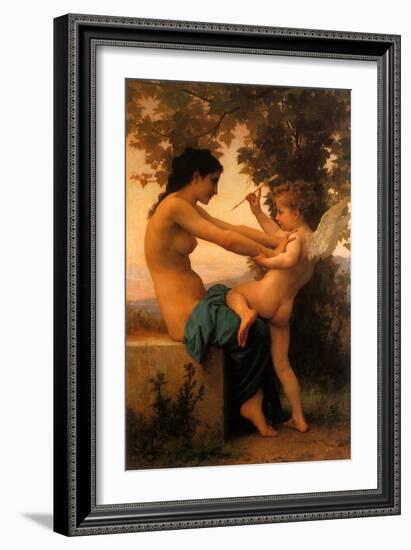 Young Girl Defending Herself Against Eros, 1880-null-Framed Giclee Print