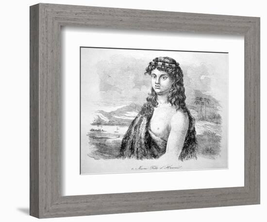 Young Girl from the Island of Hawaii, C1824-William Dampier-Framed Giclee Print