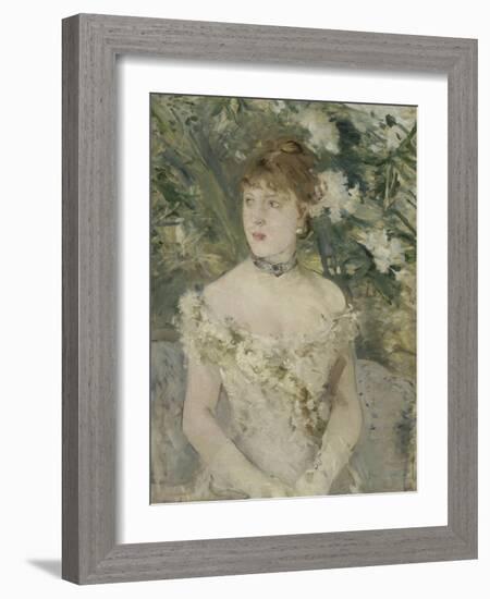 Young Girl in a Ball Gown, 1879-Berthe Morisot-Framed Giclee Print