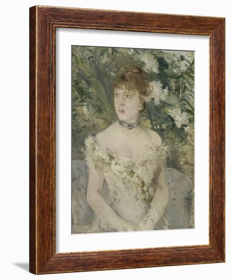 Young Girl in a Ball Gown, 1879-Berthe Morisot-Framed Giclee Print