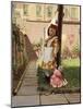 Young Girl in a New York Garden, 1871-John George Brown-Mounted Giclee Print
