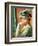 Young Girl in a White Hat-Pierre-Auguste Renoir-Framed Giclee Print