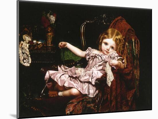 Young Girl in an Armchair, c.1850-Sophie Anderson-Mounted Giclee Print