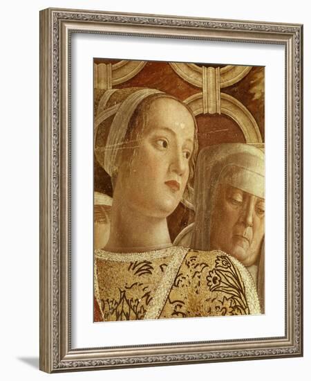 Young Girl in Family of Ludovico Iii Gonzaga, Duke of Mantua (D. 1478), Fresco, Camera Degli Sposi-Andrea Mantegna-Framed Giclee Print