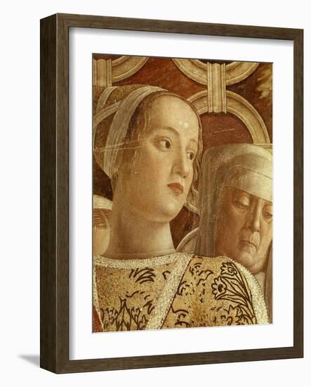 Young Girl in Family of Ludovico Iii Gonzaga, Duke of Mantua (D. 1478), Fresco, Camera Degli Sposi-Andrea Mantegna-Framed Giclee Print