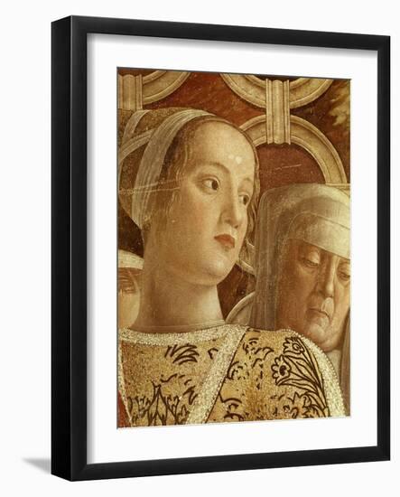 Young Girl in Family of Ludovico Iii Gonzaga, Duke of Mantua (D. 1478), Fresco, Camera Degli Sposi-Andrea Mantegna-Framed Giclee Print