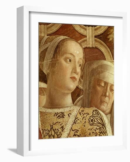 Young Girl in Family of Ludovico Iii Gonzaga, Duke of Mantua (D. 1478), Fresco, Camera Degli Sposi-Andrea Mantegna-Framed Giclee Print