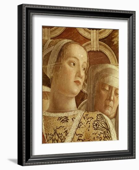 Young Girl in Family of Ludovico Iii Gonzaga, Duke of Mantua (D. 1478), Fresco, Camera Degli Sposi-Andrea Mantegna-Framed Giclee Print