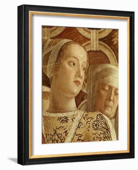 Young Girl in Family of Ludovico Iii Gonzaga, Duke of Mantua (D. 1478), Fresco, Camera Degli Sposi-Andrea Mantegna-Framed Giclee Print