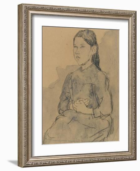 Young Girl: Marie Hamonet, C.1918-Gwen John-Framed Premium Giclee Print