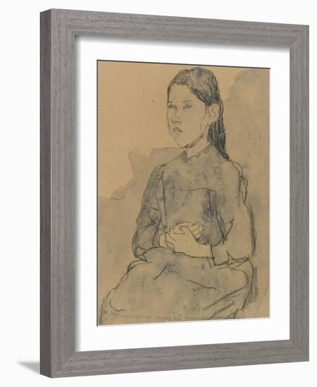 Young Girl: Marie Hamonet, C.1918-Gwen John-Framed Premium Giclee Print