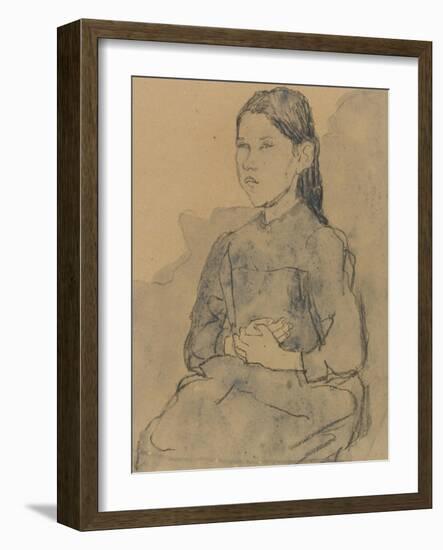 Young Girl: Marie Hamonet, C.1918-Gwen John-Framed Premium Giclee Print