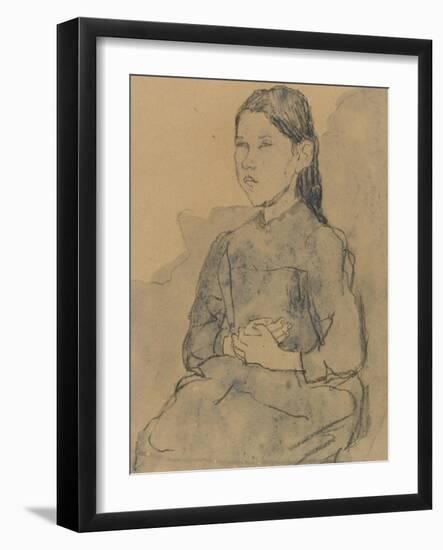 Young Girl: Marie Hamonet, C.1918-Gwen John-Framed Premium Giclee Print