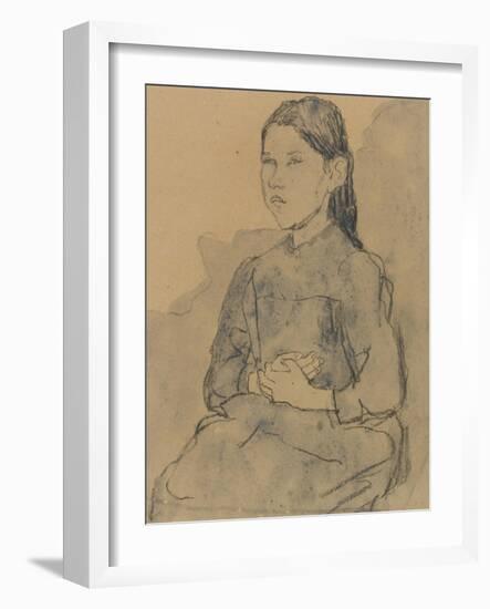 Young Girl: Marie Hamonet, C.1918-Gwen John-Framed Premium Giclee Print