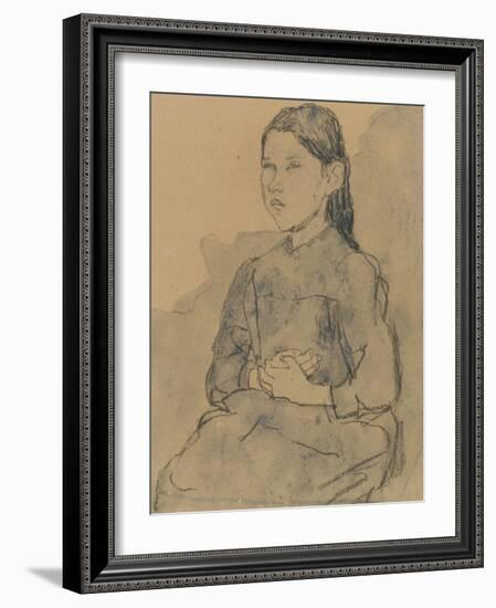 Young Girl: Marie Hamonet, C.1918-Gwen John-Framed Premium Giclee Print