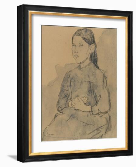 Young Girl: Marie Hamonet, C.1918-Gwen John-Framed Premium Giclee Print