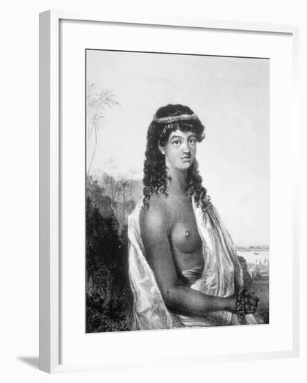 Young Girl of the Sandwich Isles (Hawai), C1826-William Dampier-Framed Giclee Print