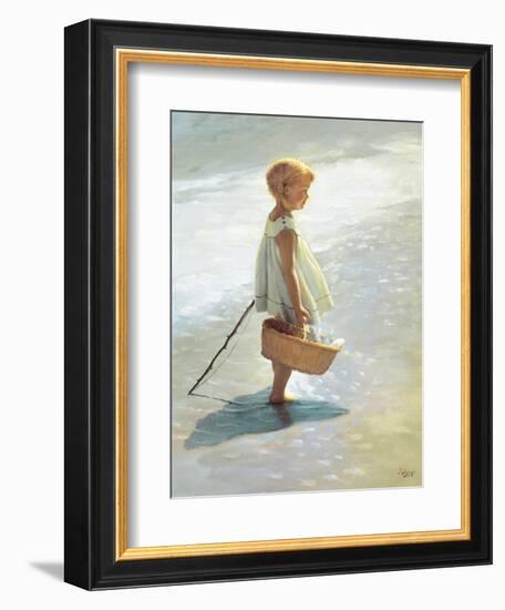 Young Girl on a Beach-I Davidi-Framed Art Print