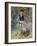 Young Girl on a Garden Bench, 1875-Pierre-Auguste Renoir-Framed Giclee Print