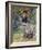 Young Girl on a Garden Bench, 1875-Pierre-Auguste Renoir-Framed Giclee Print