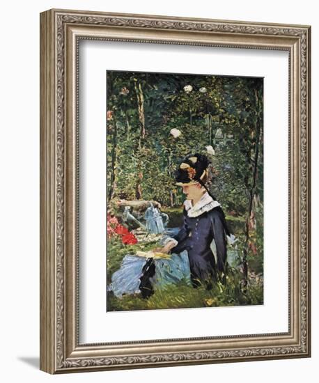 Young Girl on the Threshold of the Garden at Bellevue, 1880-Edouard Manet-Framed Giclee Print