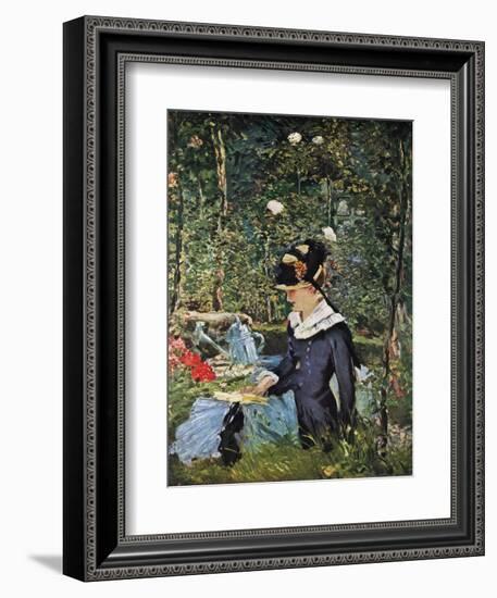 Young Girl on the Threshold of the Garden at Bellevue, 1880-Edouard Manet-Framed Giclee Print