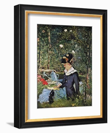 Young Girl on the Threshold of the Garden at Bellevue, 1880-Edouard Manet-Framed Giclee Print