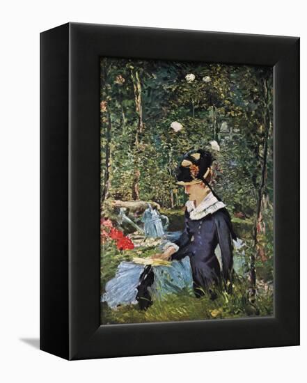 Young Girl on the Threshold of the Garden at Bellevue, 1880-Edouard Manet-Framed Premier Image Canvas