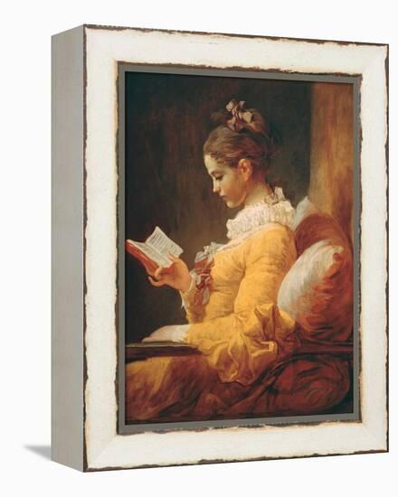 Young Girl Reading, about 1776-Jean-Honoré Fragonard-Framed Premier Image Canvas