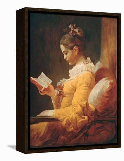 Young Girl Reading, about 1776-Jean-Honoré Fragonard-Framed Premier Image Canvas